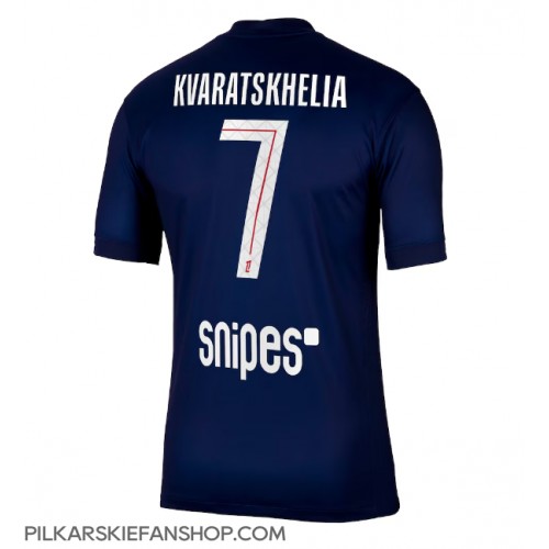 Koszulka piłkarska Paris Saint-Germain Khvicha Kvaratskhelia #7 Strój Domowy 2025-26 tanio Krótki Rękaw Koszulka piłkarska Paris Saint-Germain Khvicha Kvaratskhelia #7 Strój Domowy 2025-26 tanio Krótki Rękaw